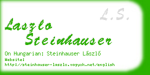 laszlo steinhauser business card